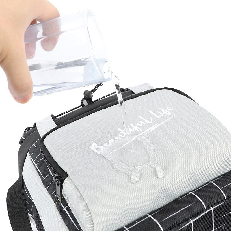 Street style cool lunch bag insulation fresh-keeping bag leak-proof ice pack double-layer insulation lunch bag