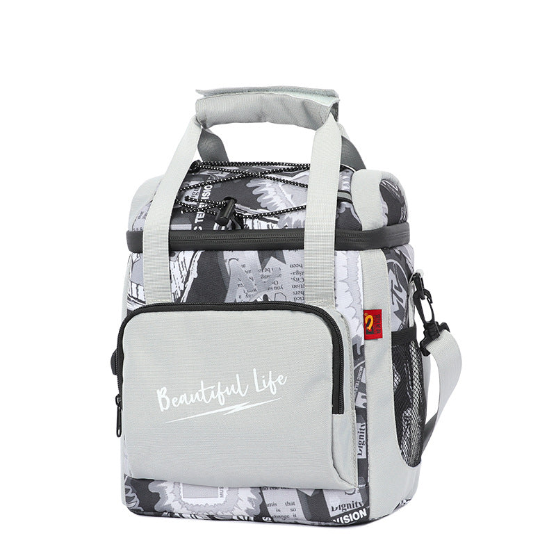 Street style cool lunch bag insulation fresh-keeping bag leak-proof ice pack double-layer insulation lunch bag