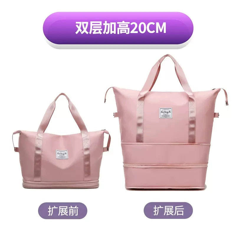 Women's Oversized Trolley Travel Bag Portable Sports