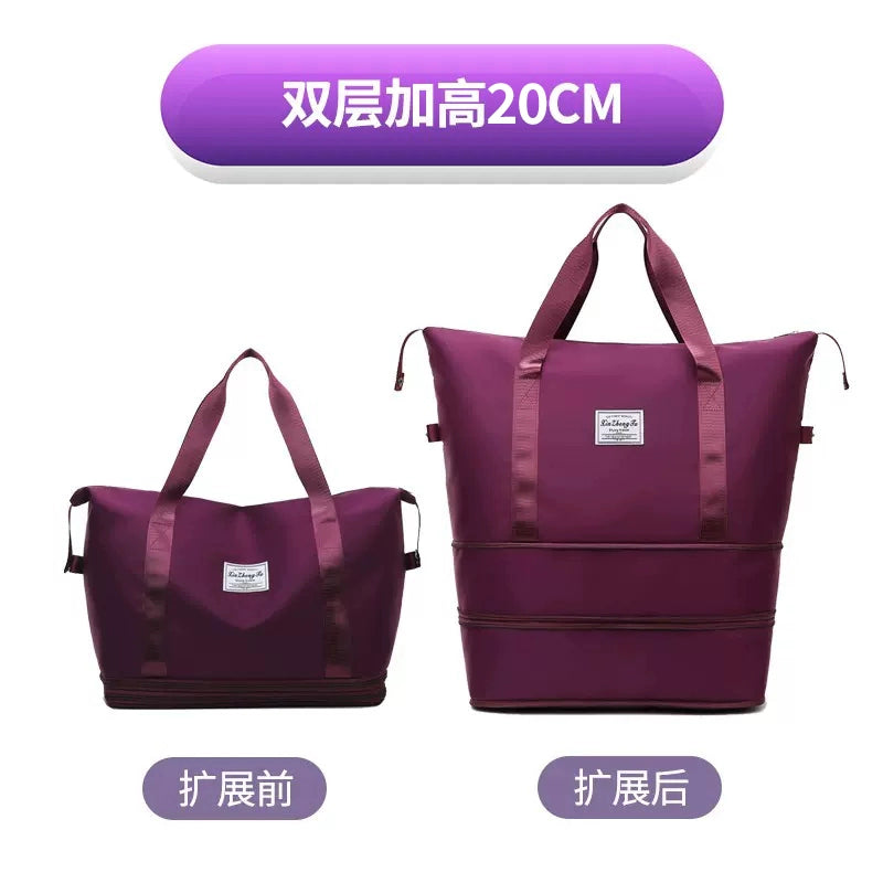 Women's Oversized Trolley Travel Bag Portable Sports