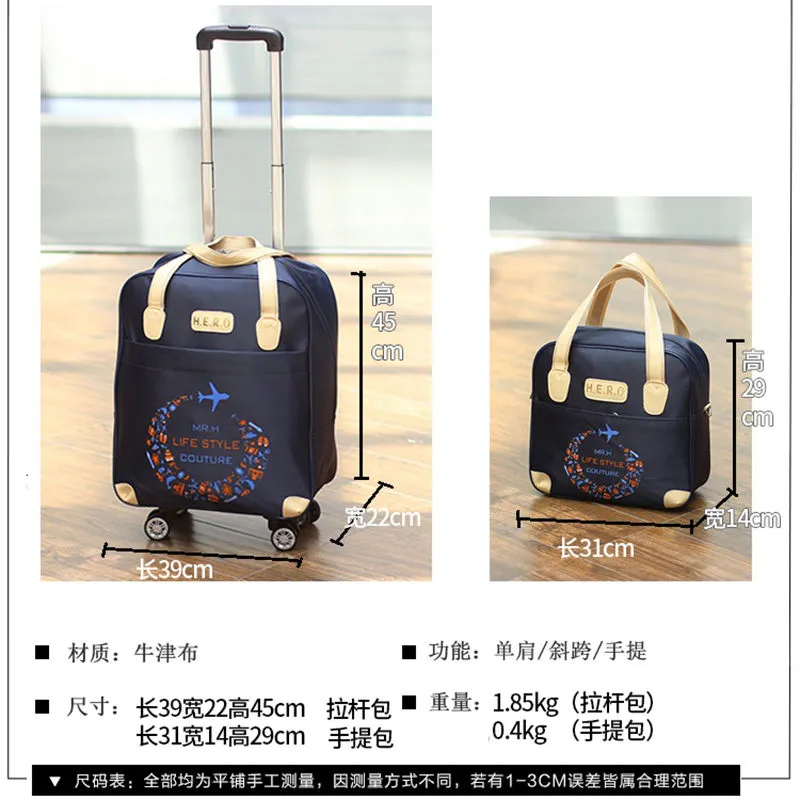 Korean-Style Waterproof Trolley Bag