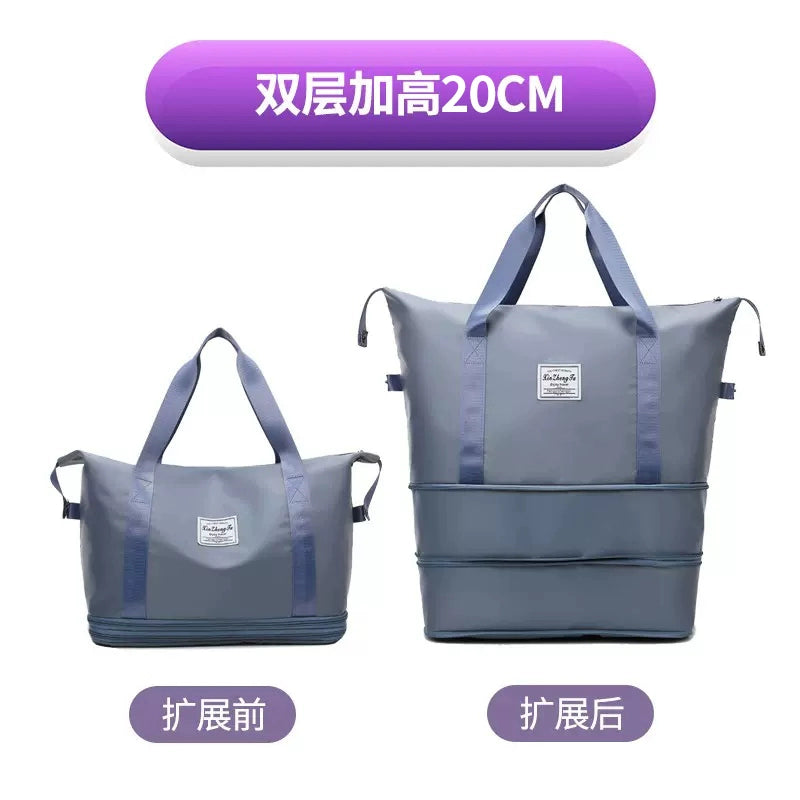 Women's Oversized Trolley Travel Bag Portable Sports