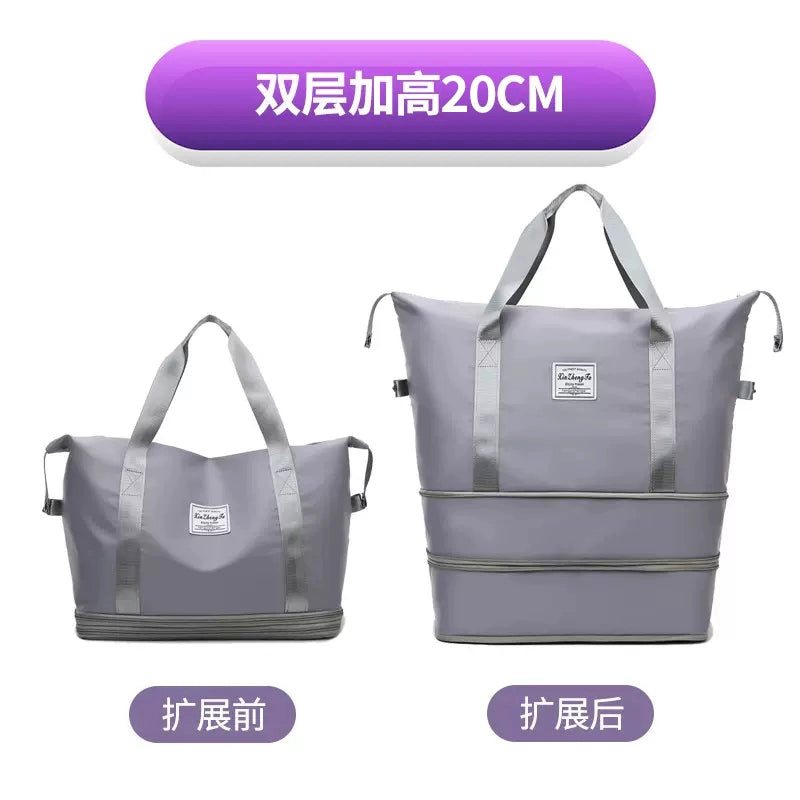 Women's Oversized Trolley Travel Bag Portable Sports