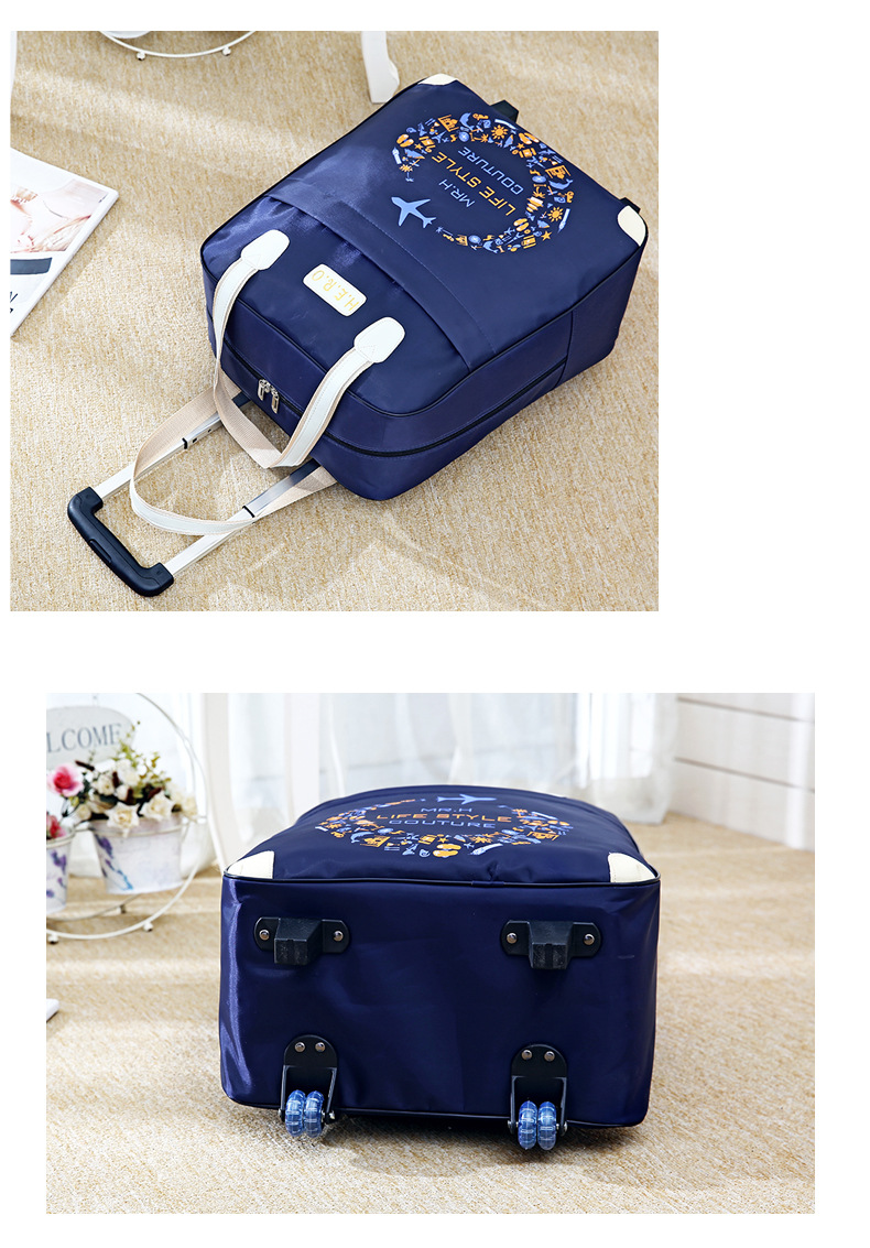 Korean-Style Waterproof Trolley Bag