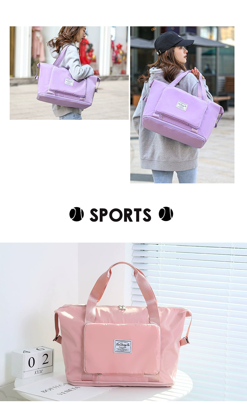 Women's Oversized Trolley Travel Bag Portable Sports