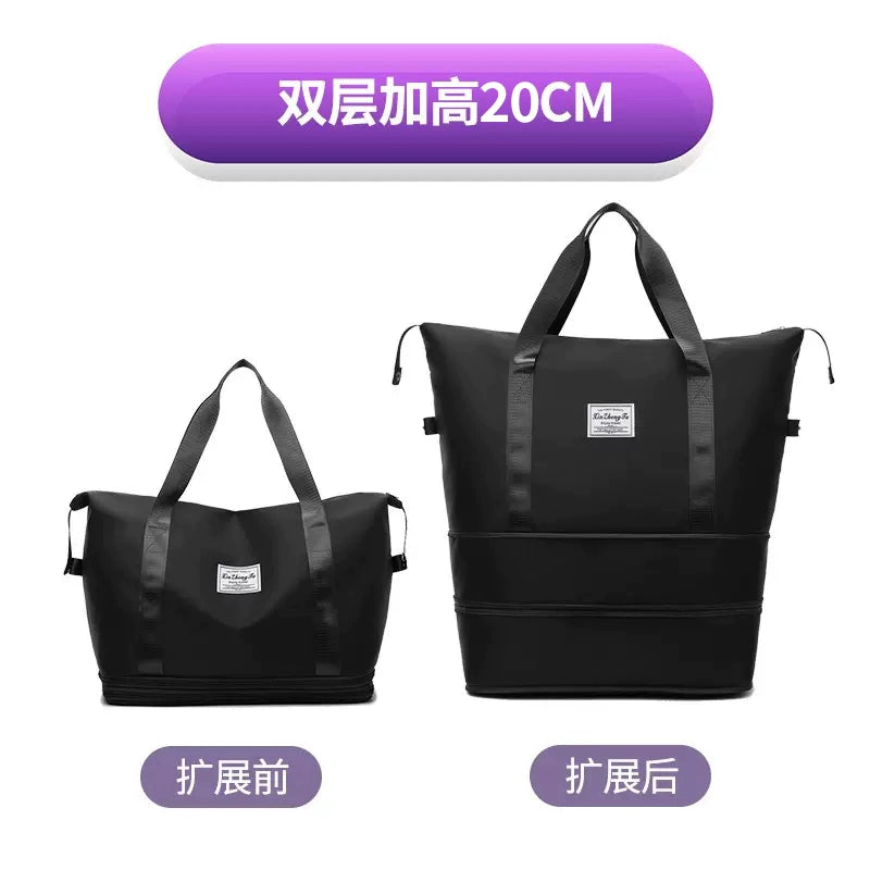 Women's Oversized Trolley Travel Bag Portable Sports