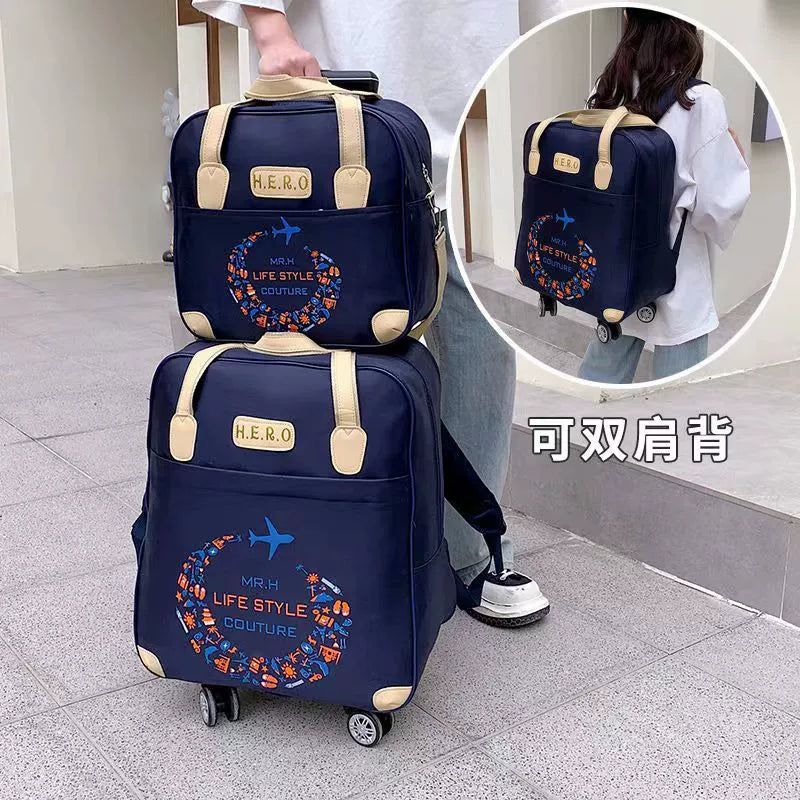 Korean-Style Waterproof Trolley Bag