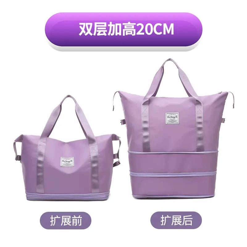 Women's Oversized Trolley Travel Bag Portable Sports