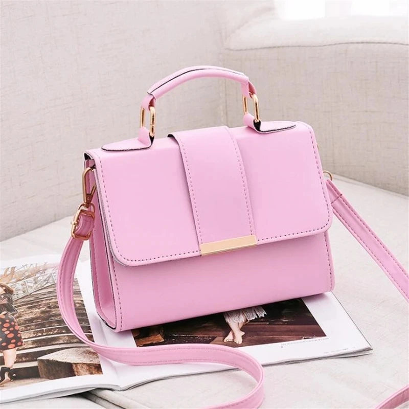 Women Fashion PU Leather Shoulder Small Flap Crossbody Handbags Top Handle Messenger Bags High Quality Luxury Ladies Hand Bag