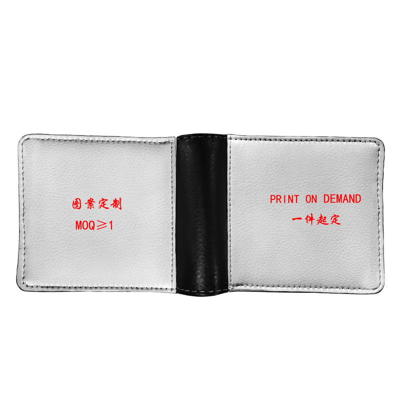 Your OWN Design Brand Logo/Picture Cover Printing Men Women Leather Wallet DIY Custom Credit Card Holder Short Purse