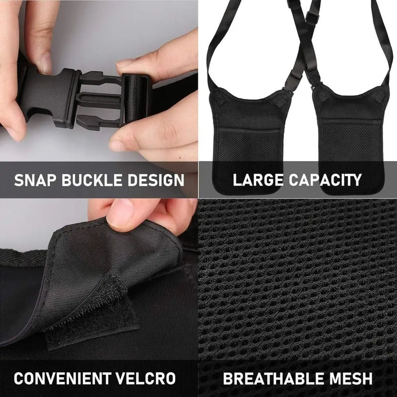 Large Capacity Underarm Hidden Bag Adjustable Shoulder Straps Shoulder Bag Anti Theft Bag Terylene Light Weight Underarm Wallet