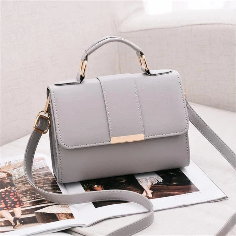 Women Fashion PU Leather Shoulder Small Flap Crossbody Handbags Top Handle Messenger Bags High Quality Luxury Ladies Hand Bag