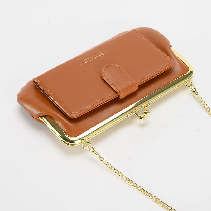 2024 New Shoulder Crossbody Bag Women's Chain Multi-function Wallet Mobile Phone Bag card Holder Money Coin Clip bag