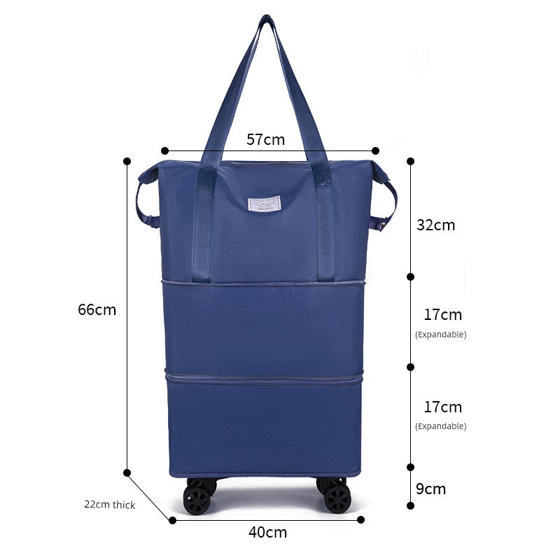 Women's Oversized Trolley Travel Bag Portable Sports