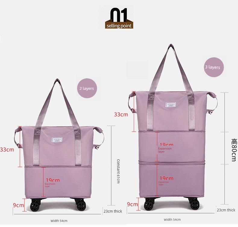 Short Distance Female Cosmetics Bag Student Living in School Can Cover Trolley Case