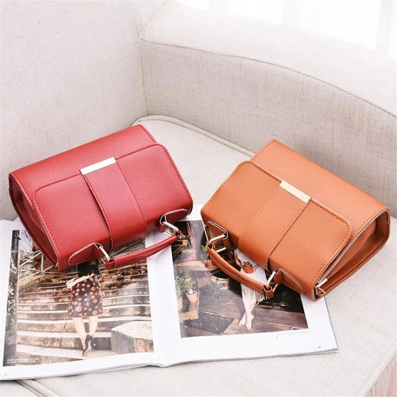 Women Fashion PU Leather Shoulder Small Flap Crossbody Handbags Top Handle Messenger Bags High Quality Luxury Ladies Hand Bag