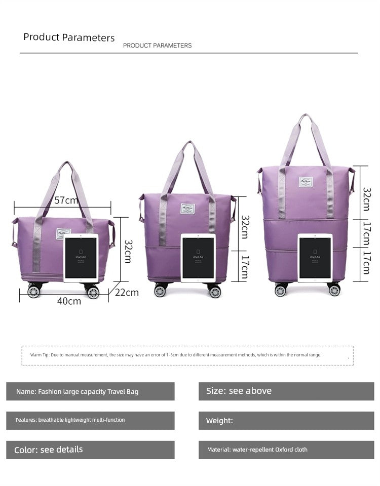 Portable Luggage Bag Cosmetics Bag Large Capacity Universal Wheel