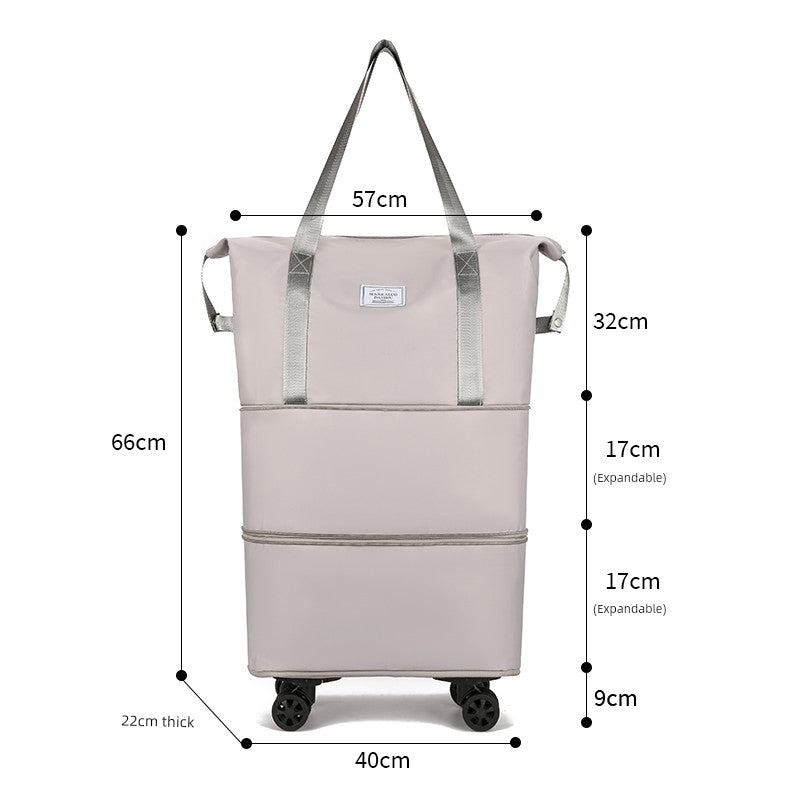 Women's Oversized Trolley Travel Bag Portable Sports