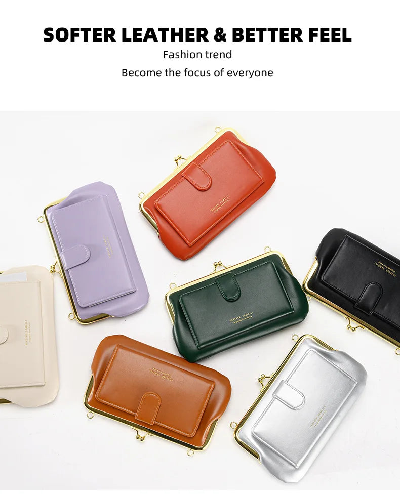 2024 New Shoulder Crossbody Bag Women's Chain Multi-function Wallet Mobile Phone Bag card Holder Money Coin Clip bag