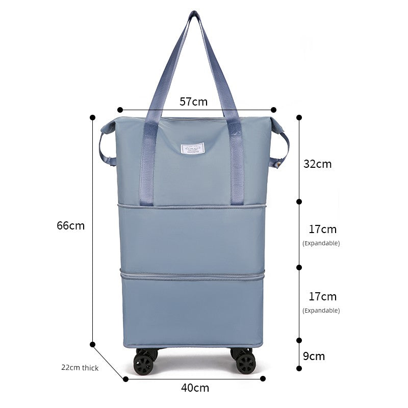 Women's Oversized Trolley Travel Bag Portable Sports