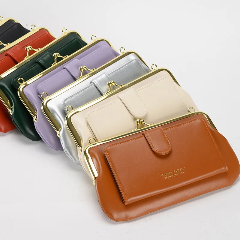 2024 New Shoulder Crossbody Bag Women's Chain Multi-function Wallet Mobile Phone Bag card Holder Money Coin Clip bag