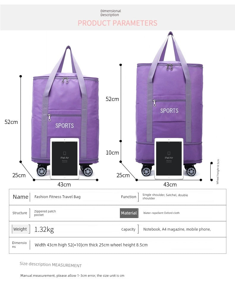 Portable Luggage Bag Cosmetics Bag Large Capacity Universal Wheel