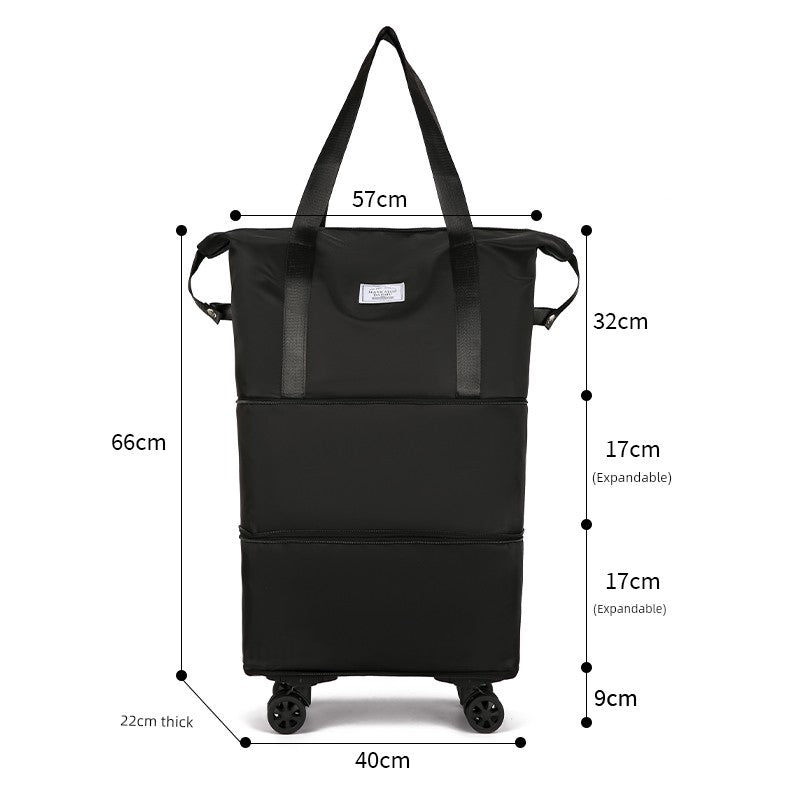 Women's Oversized Trolley Travel Bag Portable Sports