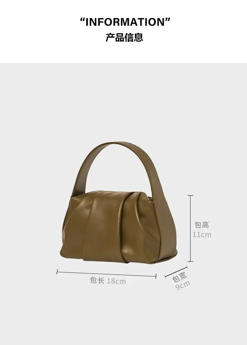 Method Cloud Fold Handbag Minority Sense of Design Bag New Style in The Summer All-match Mini - PU